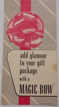 Vintage Add Glamour to Your Gift Package With A Magic Bow Instruction Bo... - $3.99