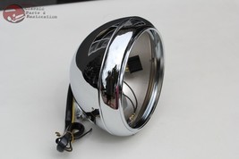 Motorcycle Smooth Chrome 7&quot; Head Light Lamp Bulb Bucket Housing Heritage... - £70.93 GBP