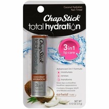 ChapStick Total Hydration 3 In 1 Lip Care W Omegas Coconut Lip Balm Tube 0.12oz. - £10.27 GBP