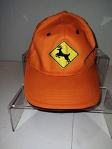 Deer Crossing Safety Orange Cap Hat Trucker Farmer Hunting Clean Not Joh... - $7.69