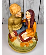 Chadwick Miller Rotating Music Box Love Story Couple Figurine 1975 Made ... - €17,00 EUR