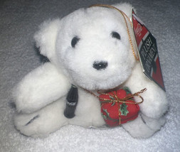 COCA COLA Polar Bear 3.5&quot; Plush Toy Stuffed Animal Ornament 1996  Vintage - £9.63 GBP