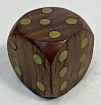 Large Vintage Wooden Dice - Approx. 2&quot; Square - £8.05 GBP