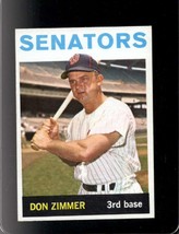 1964 Topps #134 Don Zimmer Exmt Senators *X62271 - £4.29 GBP