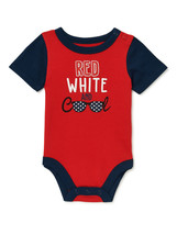 Way to Celebrate Baby Boys Colorblocked Bodysuit Red Size 6/9 Months - £15.80 GBP