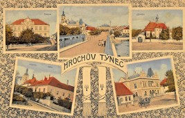 HROCHOV TYNEC CZECH REPUBLIC~MULTI IMAGE~1917 PHOTO POSTCARD - £10.92 GBP