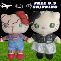 2Pcs Hello Kitty Chucky and Tiffany Child&#39;s Play 9&quot; Plush Doll Set Toy F... - $23.40+