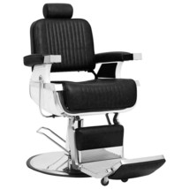 vidaXL Barber Chair Black Faux Leather, Metal, Wood, PVC Medium - $20,712.26 MXN