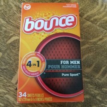 Bounce For Men Pure Sport Fabric Softener Dryer Sheets (34 Sheets) - £51.70 GBP