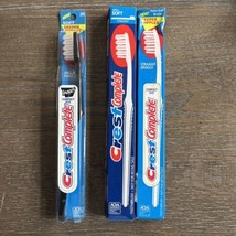 Vintage 1993 Lot 3 Crest Complete Straight Handle Extra Soft Toothbrush IMAGES - $19.34