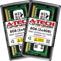 8Gb Kit 2 X 4Gb Sodimm Ddr3 Non-Ecc Pc3-10600 1333Mhz 1333 Mhz Ddr-3 Ram Memory - £31.44 GBP