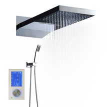 Cascada Luxury 22&quot; Rectangle Wall Mounted Thermostatic Shower System Wit... - £923.12 GBP+