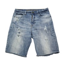 American Eagle Shorts Mens 31 Blue 360 Extreme Flex Denim Distressed Jorts - $19.68