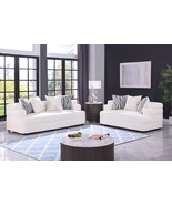 Moraira 2-Piece Modern Cream Hi-Tech Boucle Sofa and Loveseat Set - $1,799.00
