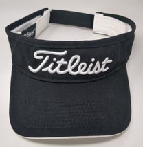 Titleist Golf Visor Black PRO V1 FJ FootJoy Adjustable Strapback Hat Cap Men&#39;s - £7.82 GBP