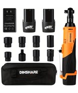 3/8 &amp; # 34;Cordless electric ratchet wrench Set 400 RPM 12V cordless rat... - $59.99
