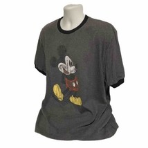 Mickey Mouse XXL T Shirt Ringer Tee Adult Walt Disney World Cartoon 2XL - $13.49