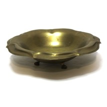 Fruit Bowl Solid Brass Serving Footed Planter Round Centerpiece 11&quot; dia ... - $21.75