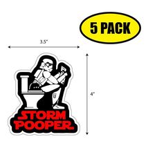 5 PACK 4"x3.5" STORM POOPER Sticker Decal Humor Funny Gift VG0137 - $6.53