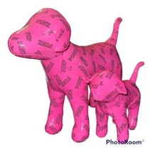 2 Victoria’s Secret Neon PINK Limited Edition Collectible Monogram Plush Dogs - £51.66 GBP