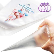 Tossow Pastry Bags 100 Pack Disposable Decorating Bags Thickened Piping ... - $20.99