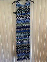DONNA MORGAN Sleeveless  Blue colorful maxi dress Size 6. NWT. Q - £23.26 GBP
