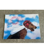 Hallmark Postcard Via Airdale Pilot Dog Card Rick Lyons Vintage 1980&#39;s  - £3.72 GBP