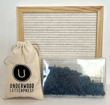 Underwood Letterpress 10&quot; x 10&quot; White Letterboard with Black Letters - £15.14 GBP