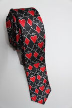 Playing Card Poker Game Hearts Diamonds Clubs Spades SMALL SLIM Necktie - $19.99