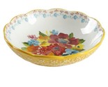 Four (4) Pioneer Woman ~ FLORAL MEDLEY ~ YELLOW ~ 7.5&quot; Pasta Bowls ~ Sto... - $46.75