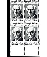 U S Stamps - Adolph S. Ochs, Publisher 1976 - Plate Block - $3.19 CAD