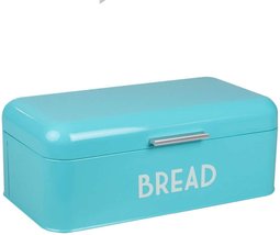 Retro Bread Box for Kitchen Countertop, Metal, (Turquoise) by Home Basic... - £37.49 GBP