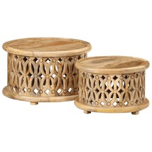  Coffee Table Set of 2 Brown Solid Mango Wood Tough Coffee Table - $5,179.91 MXN