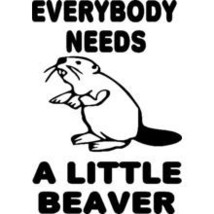 everybody needs a little beaver vinyl decal sticker - $111.65 MXN