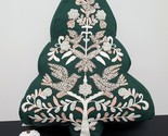 NEW Pottery Barn Christmas Jolly Tree Throw Pillow  15&quot; w x 17&quot; h x 6&quot; t - £126.41 GBP