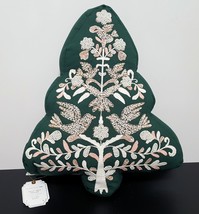 NEW Pottery Barn Christmas Jolly Tree Throw Pillow  15&quot; w x 17&quot; h x 6&quot; t - £128.28 GBP