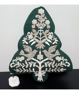 NEW Pottery Barn Christmas Jolly Tree Throw Pillow  15&quot; w x 17&quot; h x 6&quot; t - £126.41 GBP