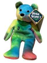 Bamm Beano&#39;s Alex Rodriguez #3 Bear AROD Bean Bag Plush Baseball Hang Tush Tag - £4.64 GBP