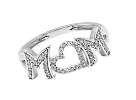 10K Gold 0.15 Ct Mom, Mothers Diamond Ring (white-gold) - £198.79 GBP