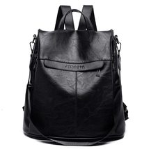 Women PU Leather Anti-theft Backpacks High Quality Vintage Female Shoulder Bag S - £36.92 GBP
