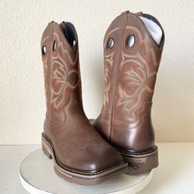Lane Capitan Cowboy Work Boots LA PORTE 10D Western Leather Square Toe W... - $173.25