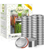 48Pcs Canning Lids with Rings Regular Mouth, Premium Mason Jar Lids with... - $344.95 MXN