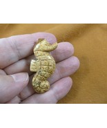 (Y-SEAH-554) little tan Jasper Seahorse sea GEM gemstone carving aquariu... - £11.02 GBP