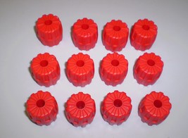 12 Used Lego Red Space Wheels Hard-Plastic Vehicle Truck 6118 - £7.67 GBP