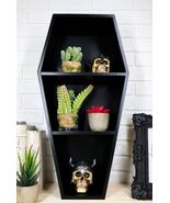 Ebros Gothic Graveyard Light Duty Black Coffin Casket Shelving Wall Shel... - €39,49 EUR