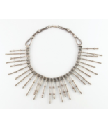 Vintage Traditionnel Indien Argent Ras Du Cou Collier 16.5 &quot; 164 Gr - $49,921.52 MXN