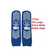 3 PAIR Pillow Paws 3X-Large Bariatric Non-Slip Gripper Slipper Socks Roy... - €11,84 EUR