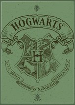 Harry Potter Hogwarts School Logo Green Crest Refrigerator Magnet NEW UNUSED - £3.13 GBP