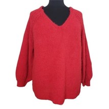 Ava &amp; Viv Womens Red Long Sleeve V Neck Pullover Sweater Plus Size X 3X - $22.67