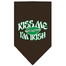 Kiss me I&#39;m Irish Screen Print Bandana Cocoa Small - £9.26 GBP